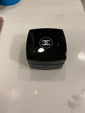 CHANEL Black Luxury Face Cream Jar with White Logo EMPTY 1.7 oz